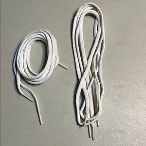 White Round Shoelaces Set - 2 Pairs